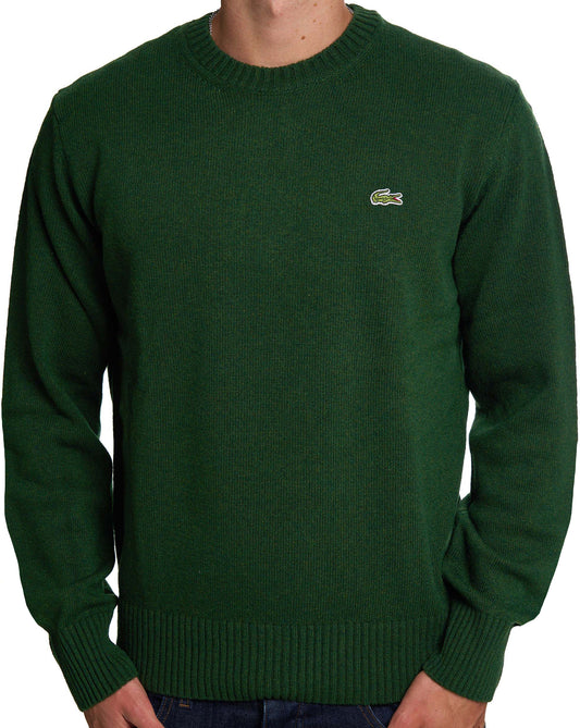 Lacoste Lacoste Knitted Wool Jumper Dark Green