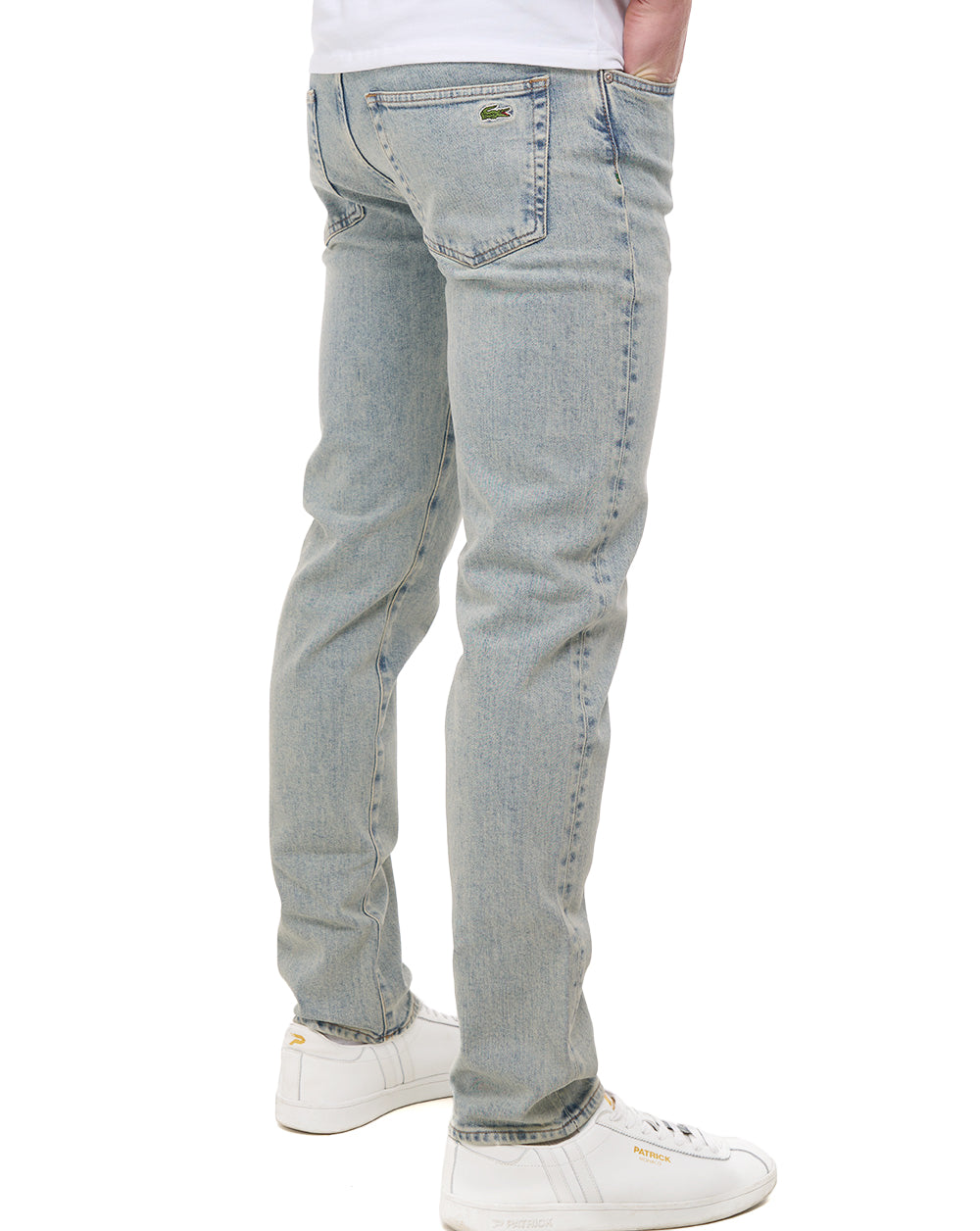 Lacoste Slim Fit Indigo Jeans Washed Bleach