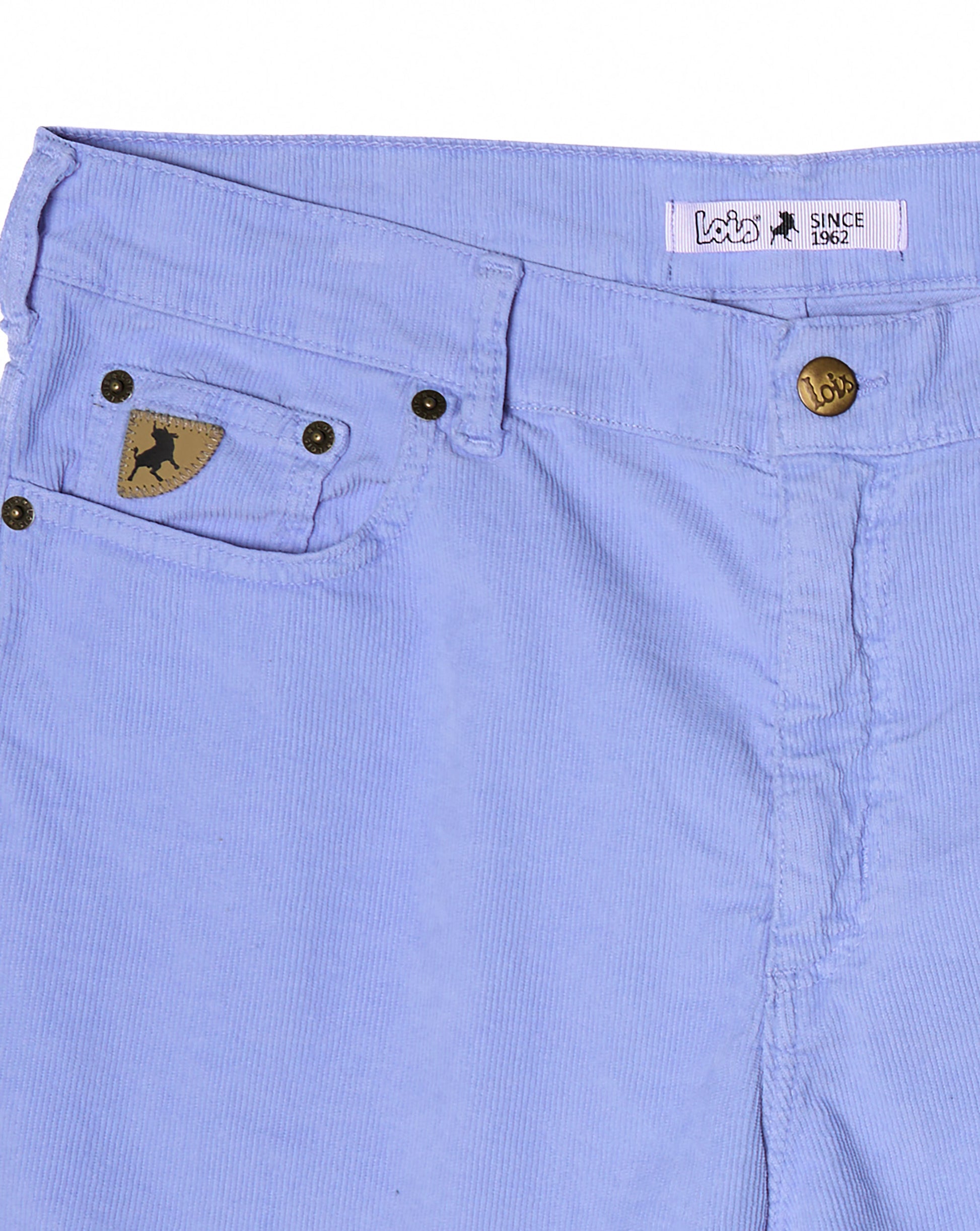 Lois Pepe Needle Cord Shorts Blue Heather