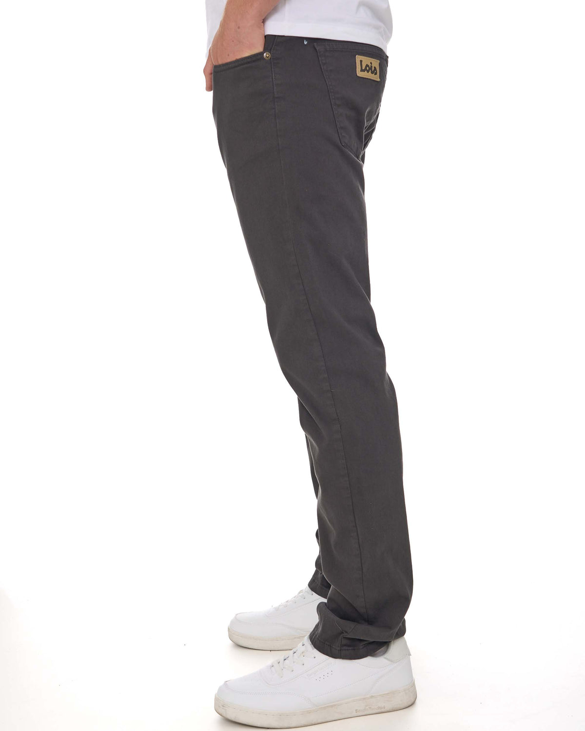 Lois Terrace Cotton 5 Pocket Jeans Mid Grey