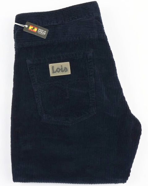 Lois Dallas Straight Jumbo Cords Navy