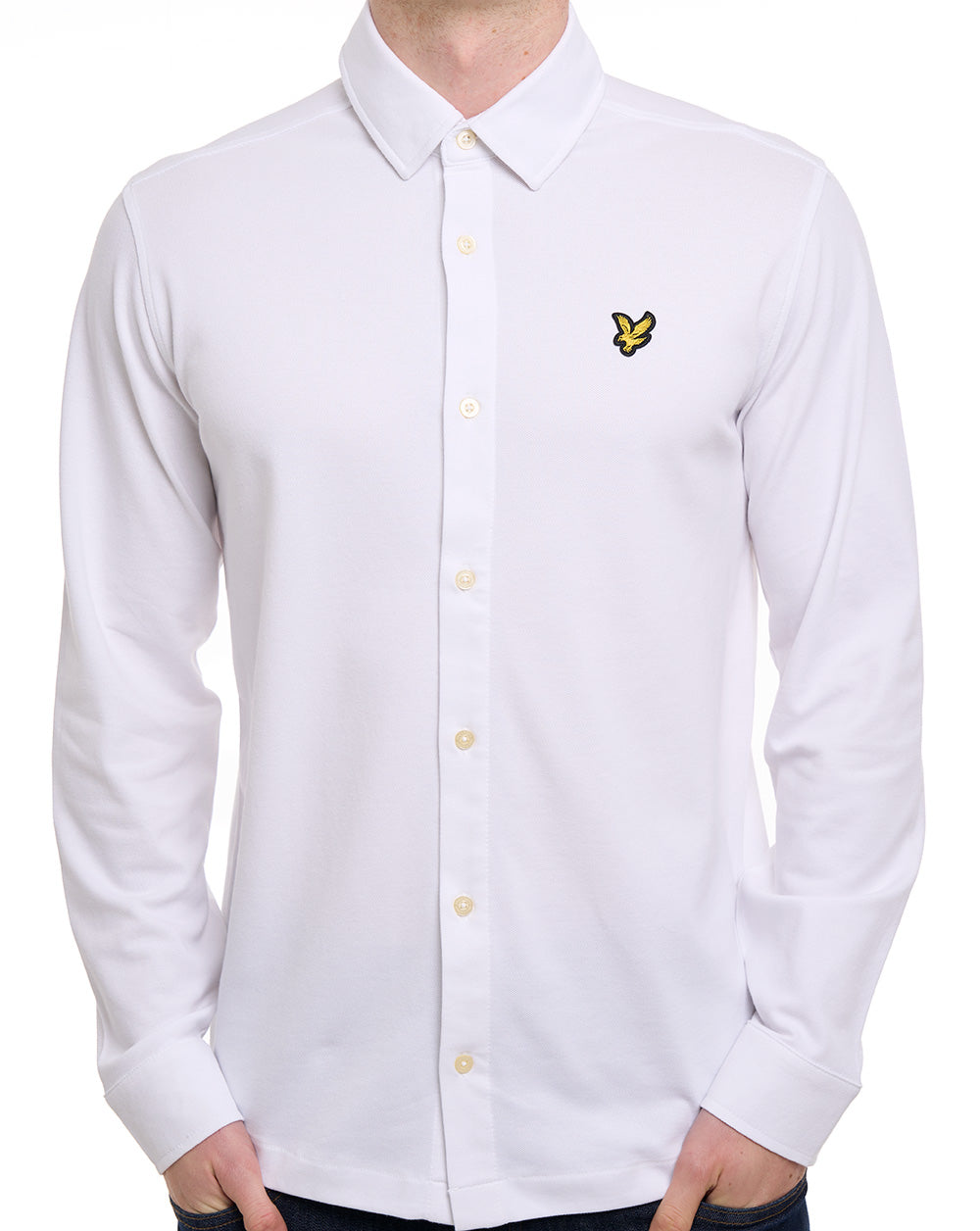 Lyle And Scott Pique Jersey Shirt White