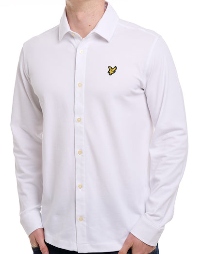 Lyle And Scott Pique Jersey Shirt White