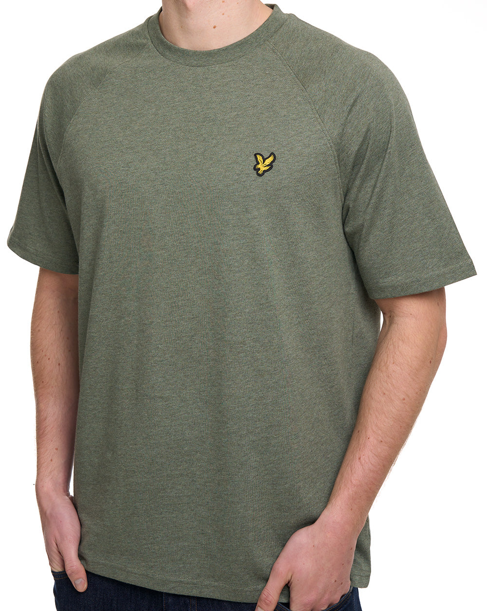 Lyle And Scott Tri Marl Raglan T Shirt Khaki