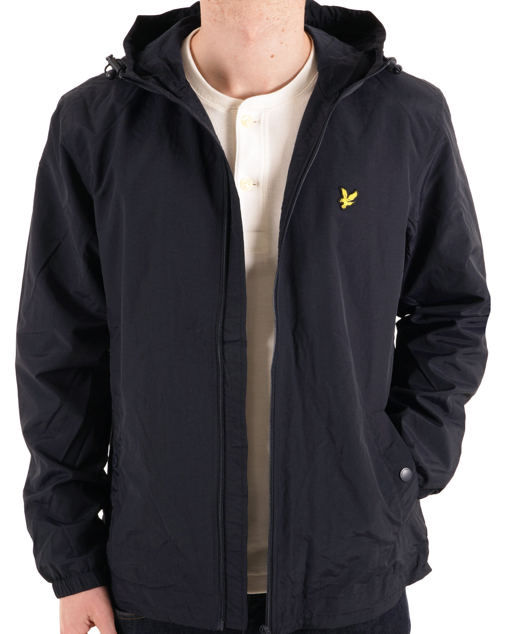 Lyle And Scott Zip Through Hooded Jacket Navy