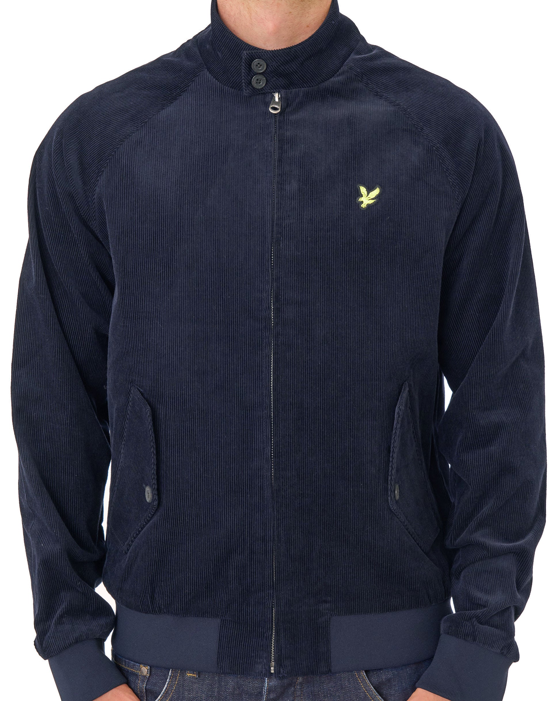 Lyle & Scott Corduroy Harrington Jacket Dark Navy