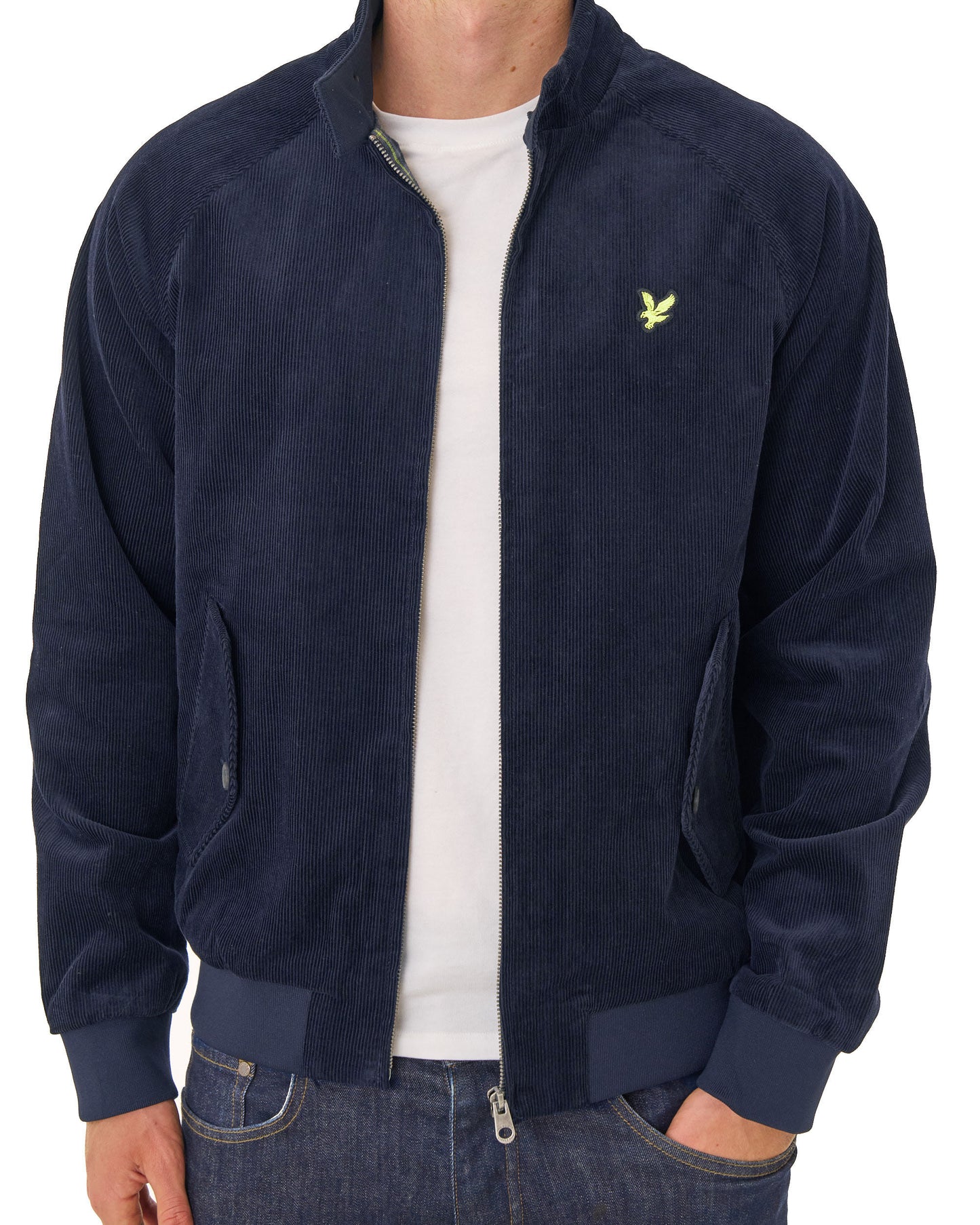 Lyle & Scott Corduroy Harrington Jacket Dark Navy