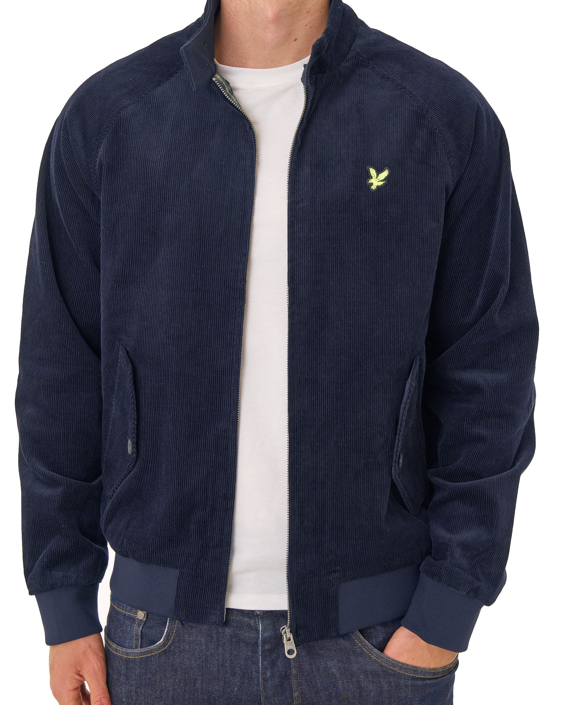Lyle & Scott Corduroy Harrington Jacket Dark Navy