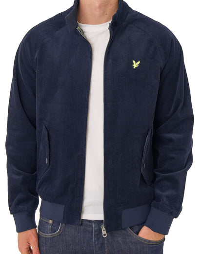 Lyle & Scott Corduroy Harrington Jacket Dark Navy