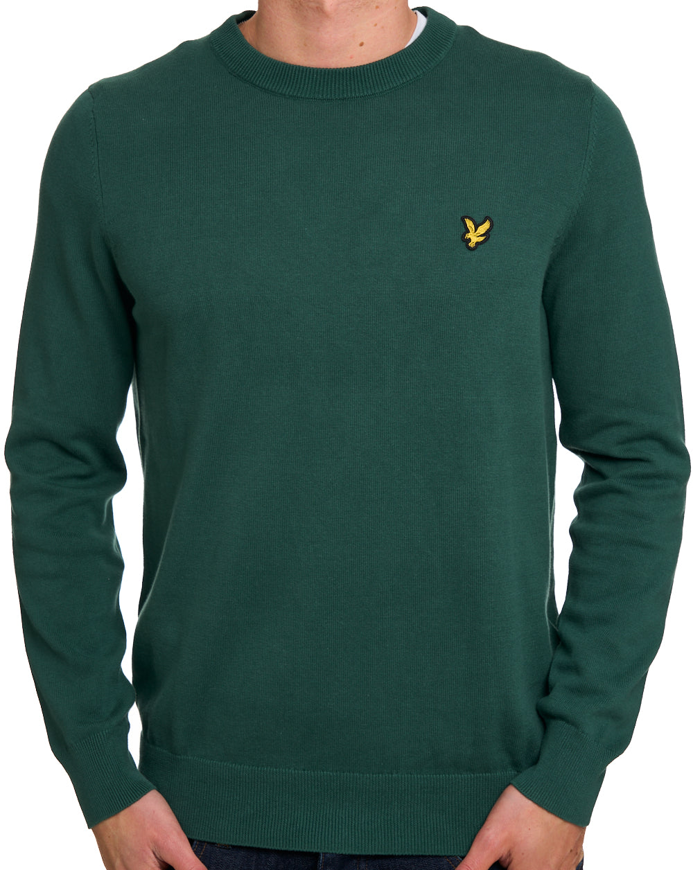 Lyle & Scott Cotton Crew Neck Jumper Everglade