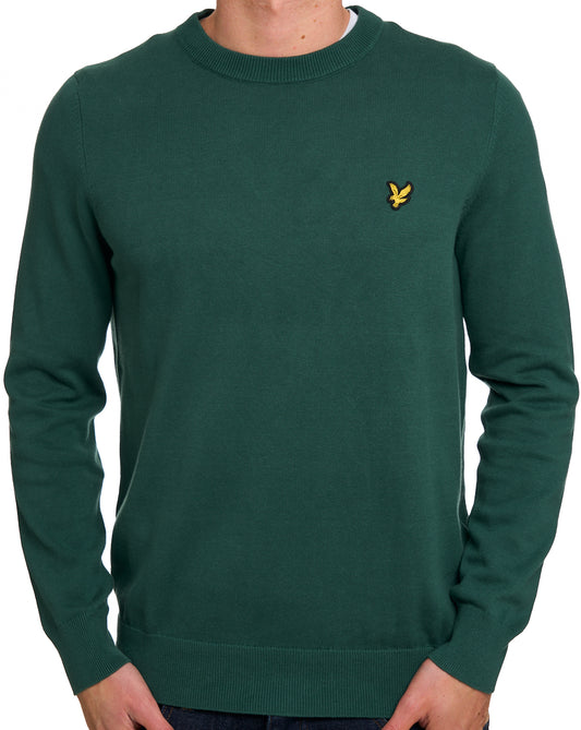 Lyle And Scott Lyle & Scott Cotton Crew Neck Jumper Everglade