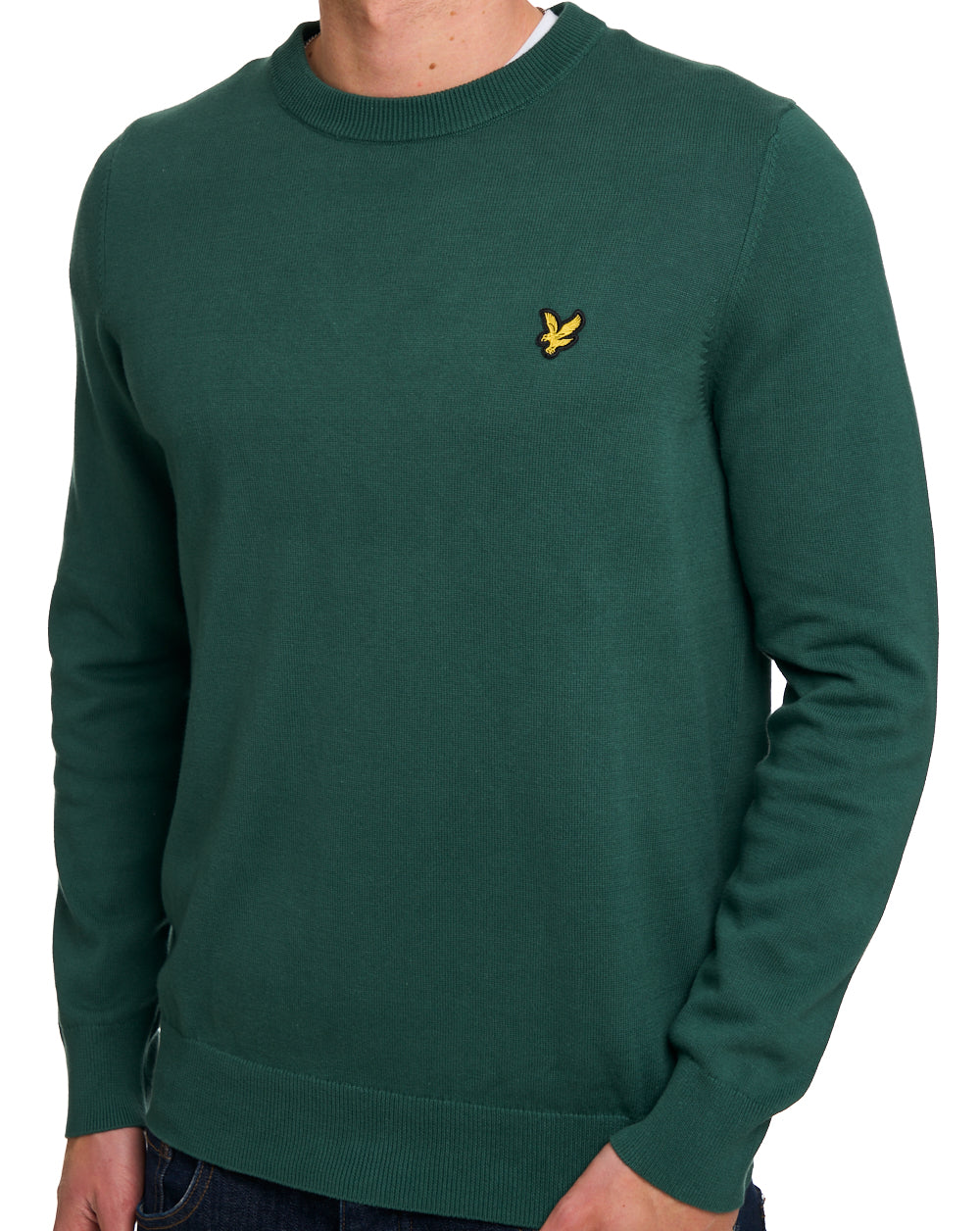 Lyle & Scott Cotton Crew Neck Jumper Everglade