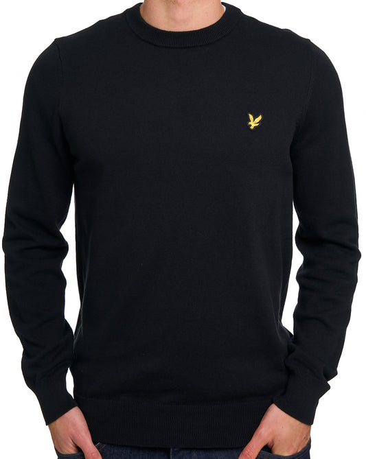Lyle And Scott Lyle & Scott Cotton Crew Neck Jumper Jet Black