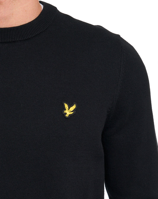 Lyle And Scott Lyle & Scott Cotton Crew Neck Jumper Jet Black