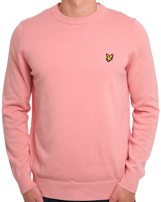 Lyle And Scott Lyle & Scott Cotton Crew Neck Jumper Pink