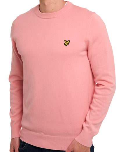 Lyle & Scott Cotton Crew Neck Jumper Pink