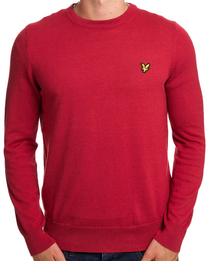 Lyle & Scott Cotton Merino Crew Jumper Garnet