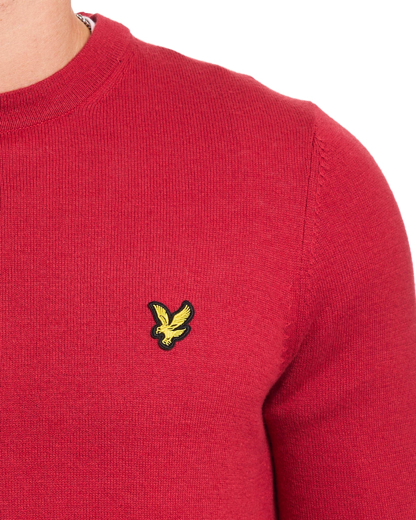 Lyle & Scott Cotton Merino Crew Jumper Garnet