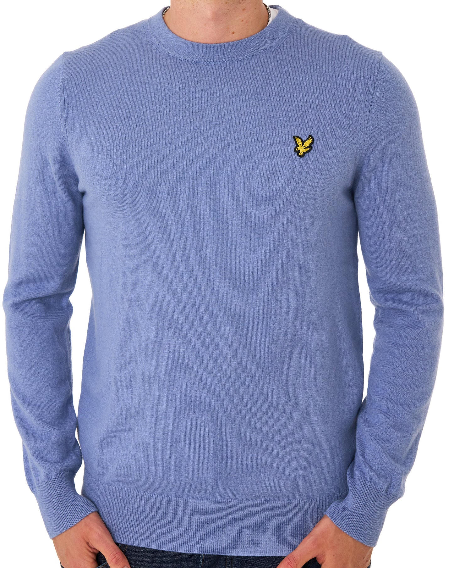 Lyle & Scott Cotton Merino Crew Jumper Power Blue