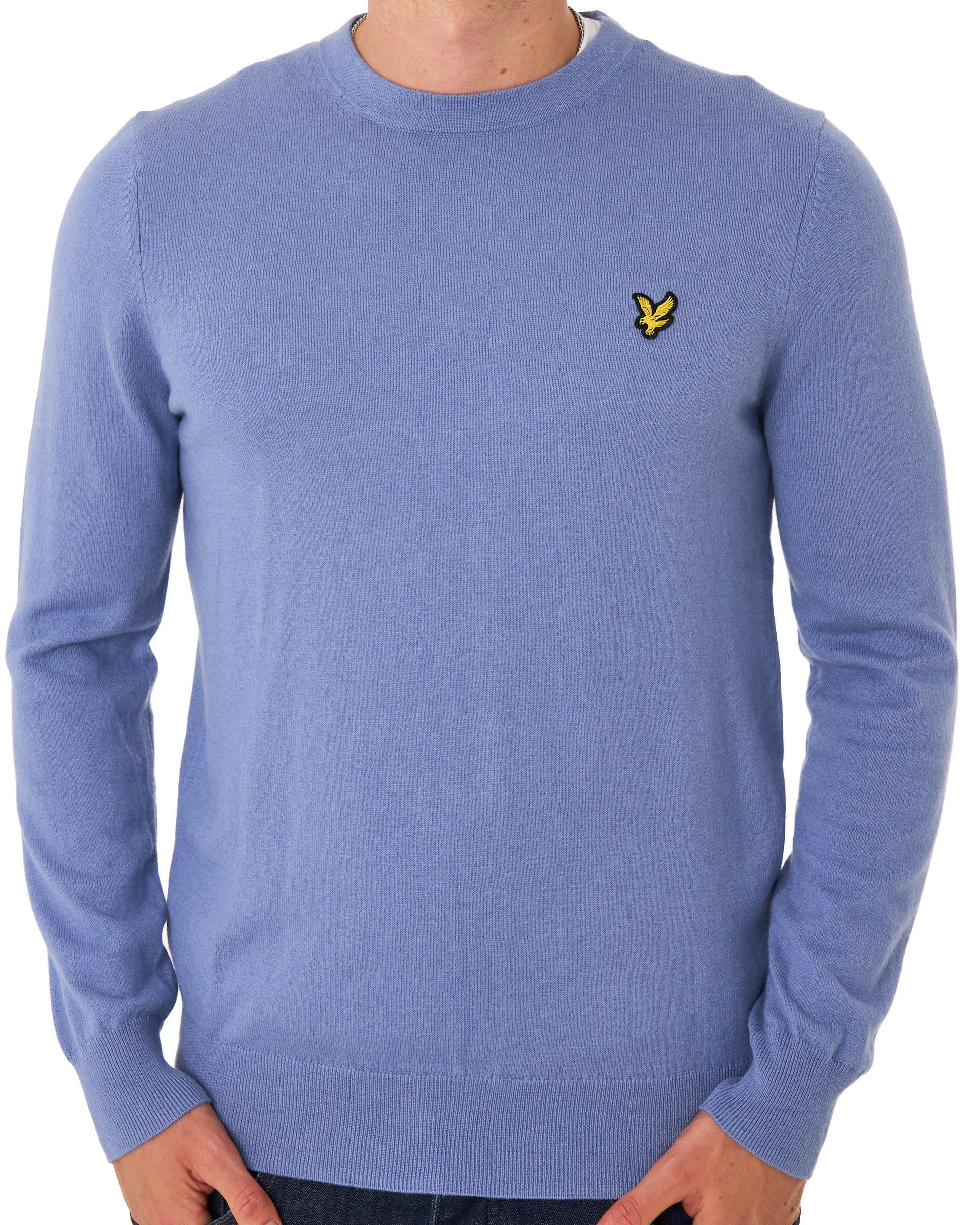 Lyle & Scott Cotton Merino Crew Jumper Power Blue