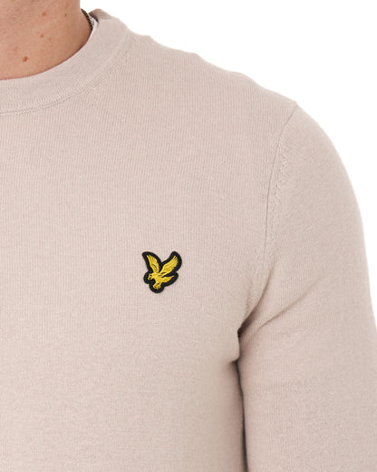 Lyle & Scott Cotton Merino Crew Jumper Stone