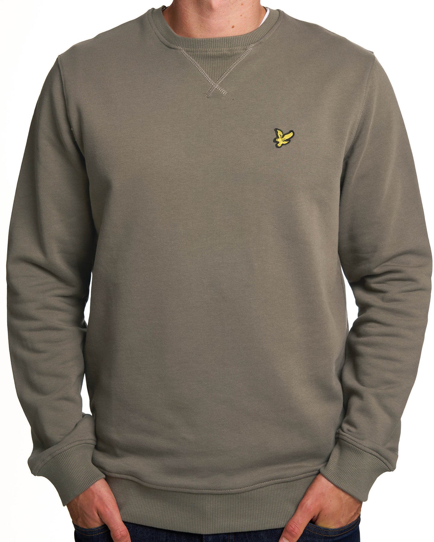 Lyle & Scott Crew Neck Sweatshirt Khaki Ash