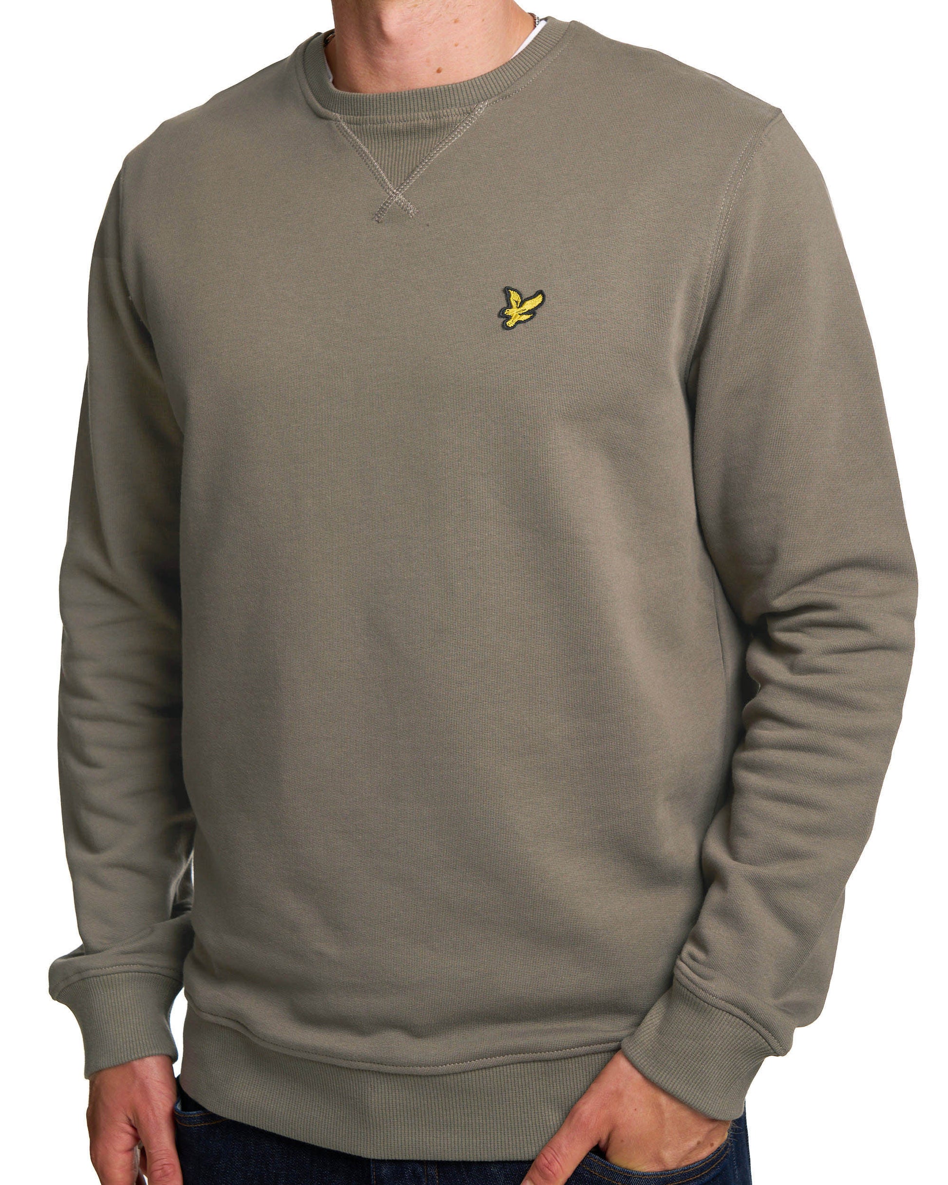 Lyle & Scott Crew Neck Sweatshirt Khaki Ash