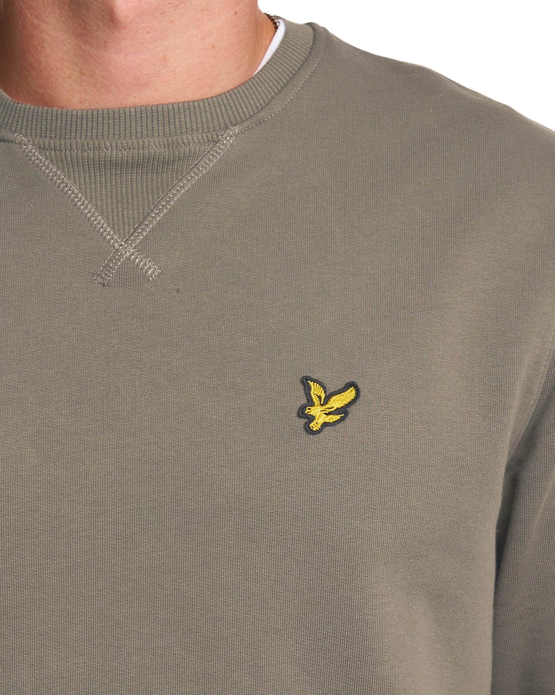 Lyle & Scott Crew Neck Sweatshirt Khaki Ash