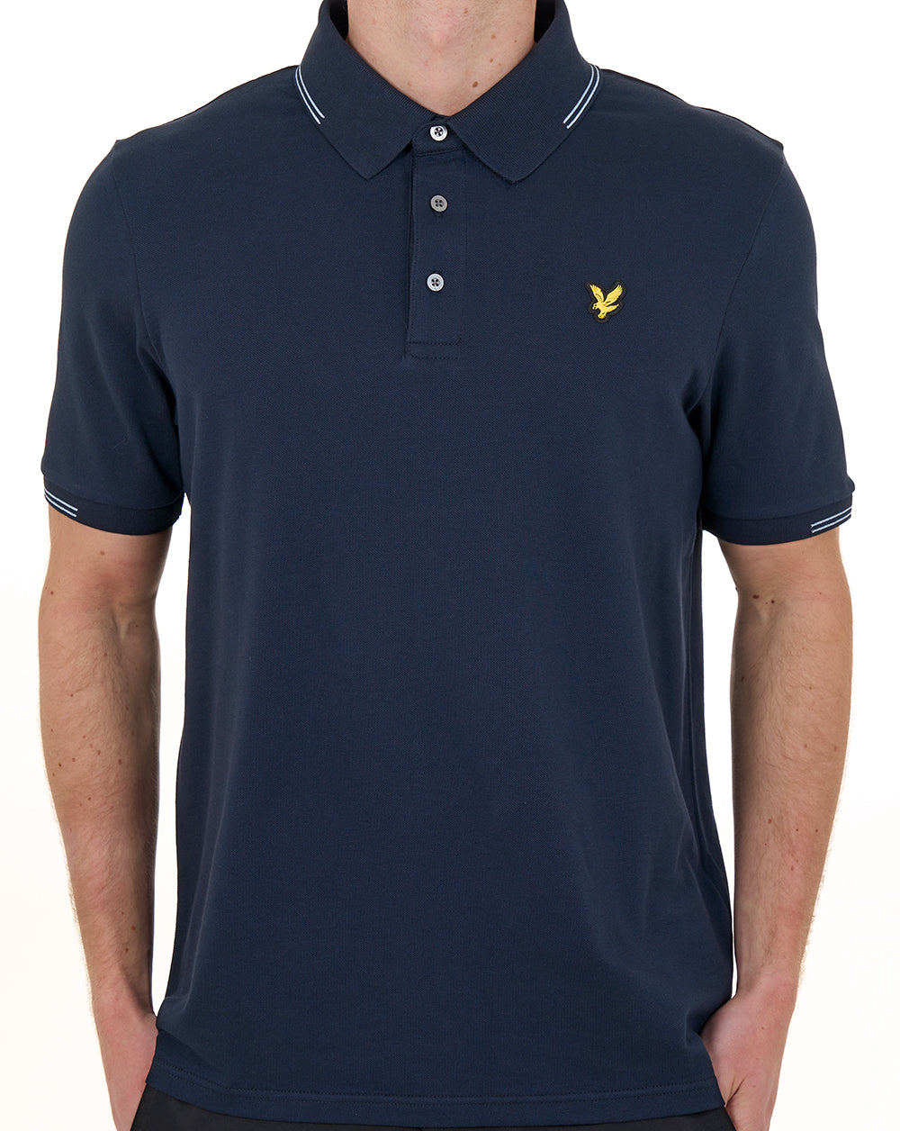 Lyle & Scott Fine Tipped Polo Shirt Dark Navy