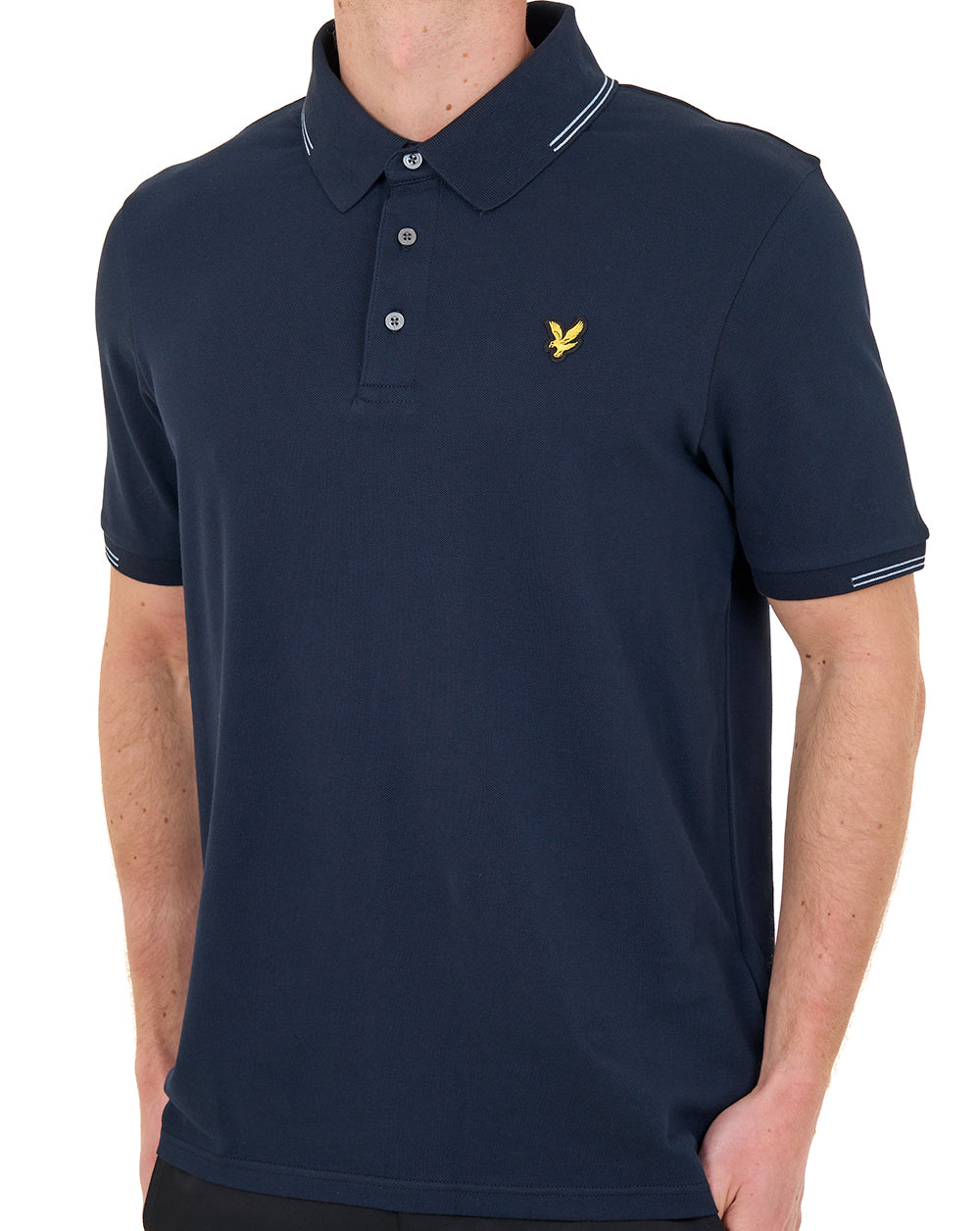 Lyle & Scott Fine Tipped Polo Shirt Dark Navy