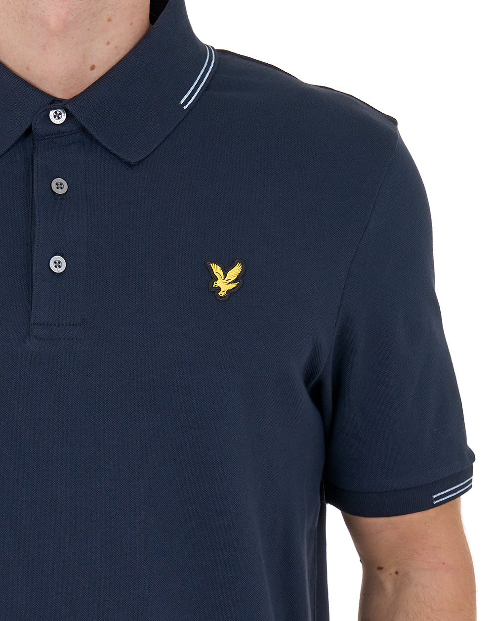 Lyle & Scott Fine Tipped Polo Shirt Dark Navy