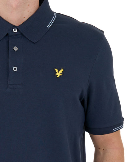 Lyle & Scott Fine Tipped Polo Shirt Dark Navy