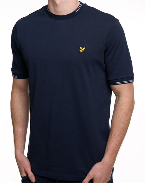 Lyle & Scott Fine Tipped T Shirt Dark Navy