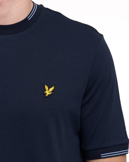 Lyle & Scott Fine Tipped T Shirt Dark Navy