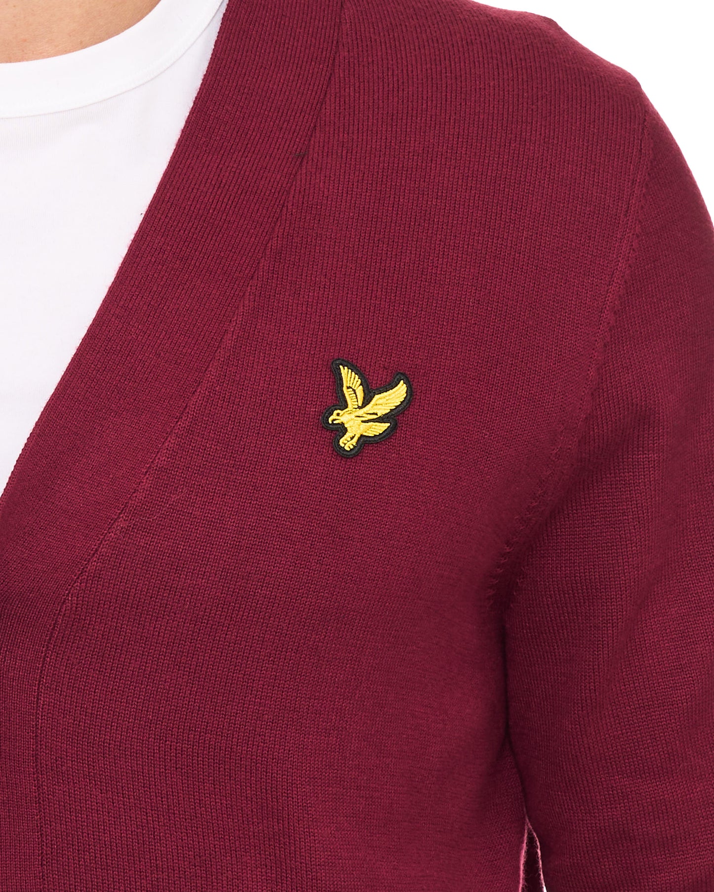 Lyle & Scott Knitted Classic Cardigan Claret Jug