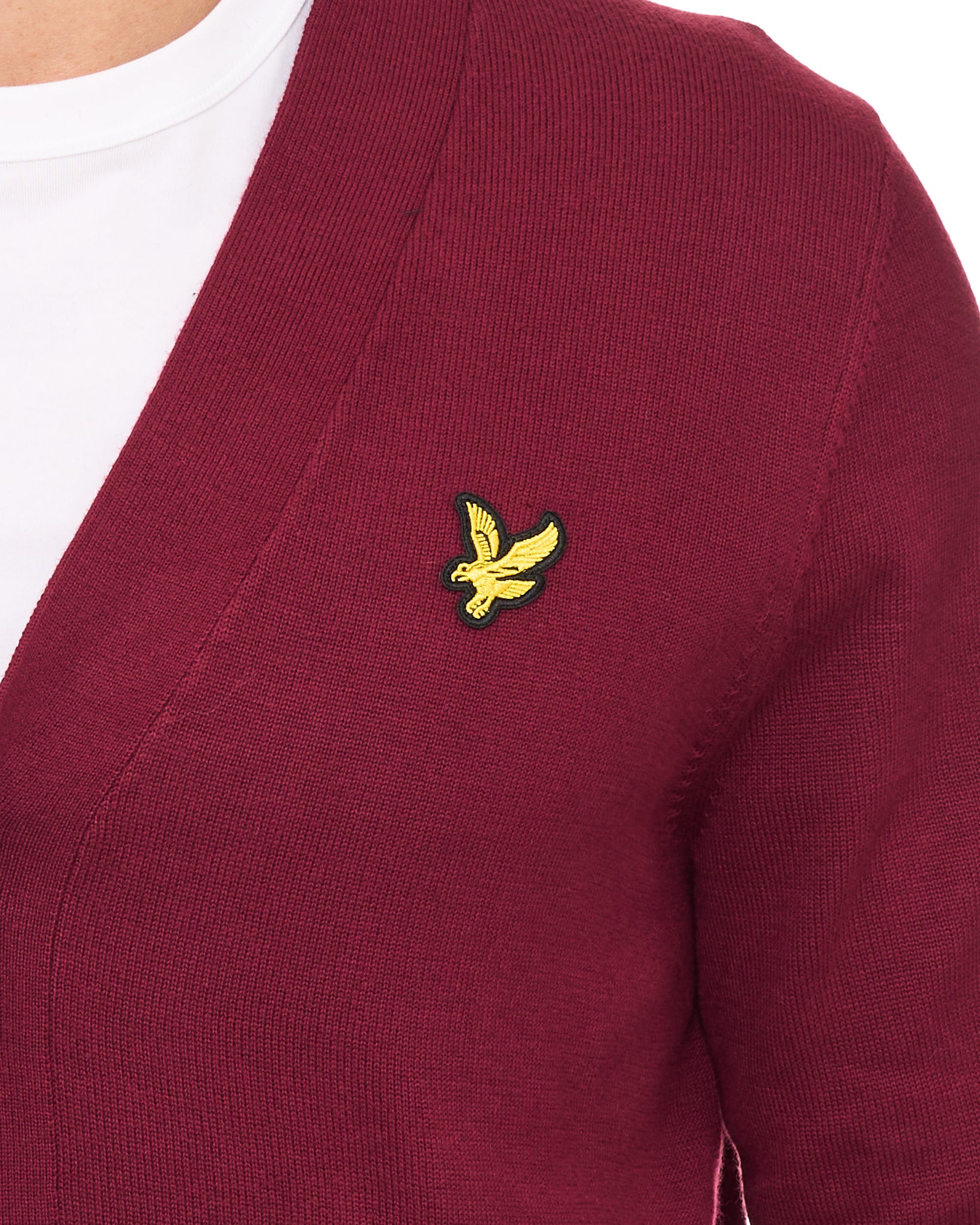 Lyle & Scott Knitted Classic Cardigan Claret Jug