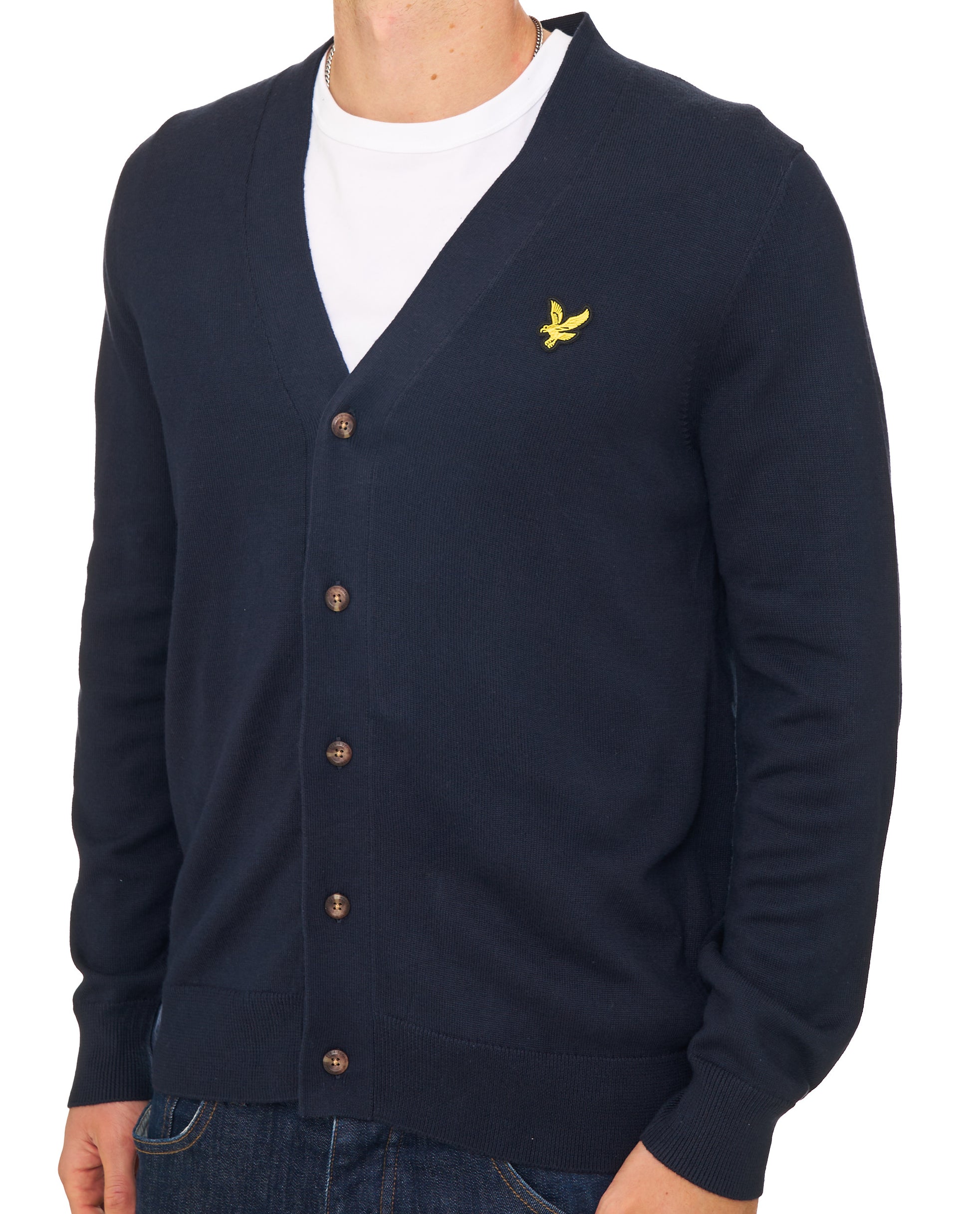 Lyle & Scott Knitted Classic Cardigan Dark Navy