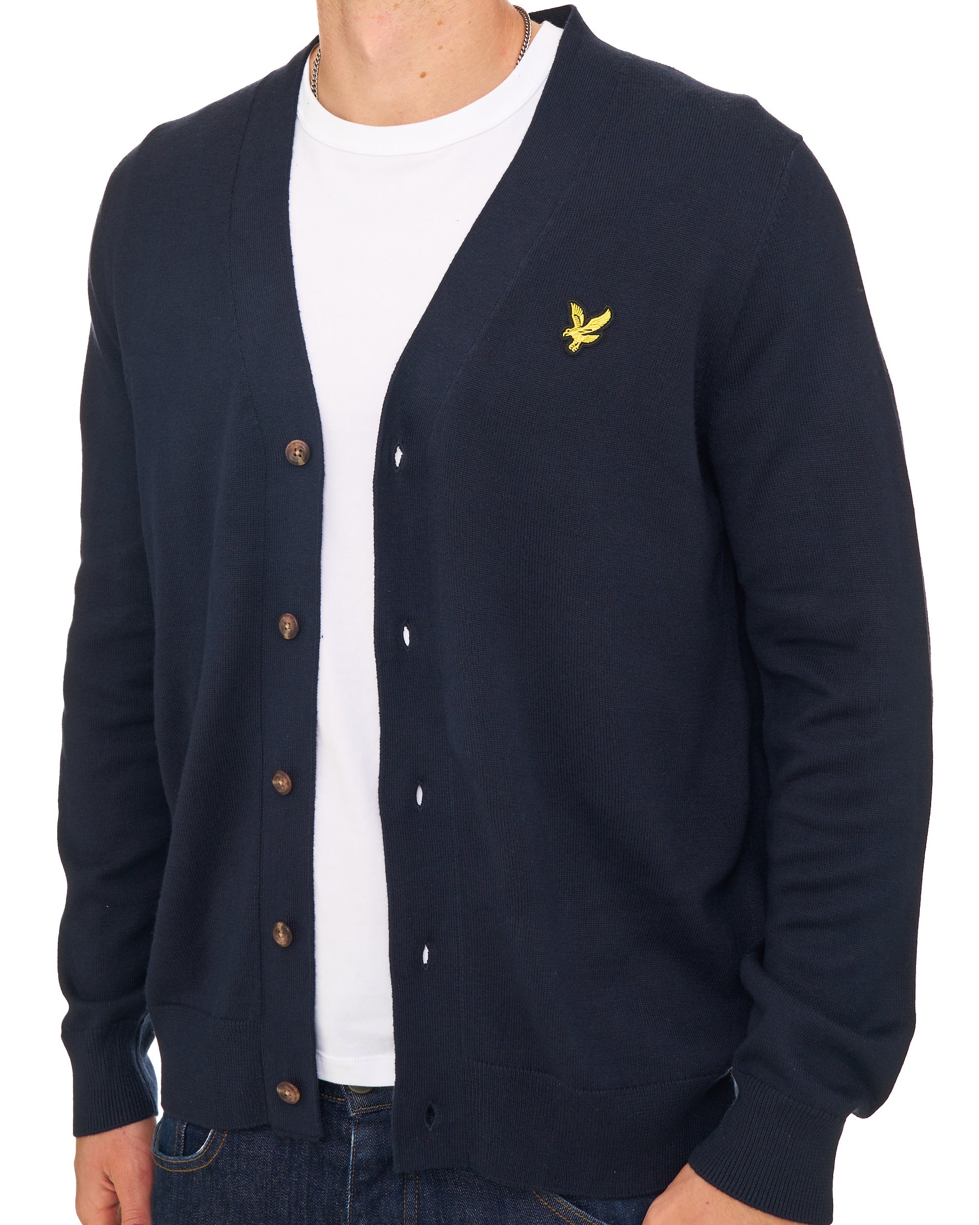 Lyle & Scott Knitted Classic Cardigan Dark Navy