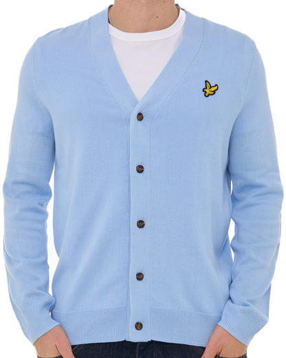 Lyle & Scott Knitted Classic Cardigan Light Blue