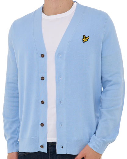 Lyle & Scott Knitted Classic Cardigan Light Blue