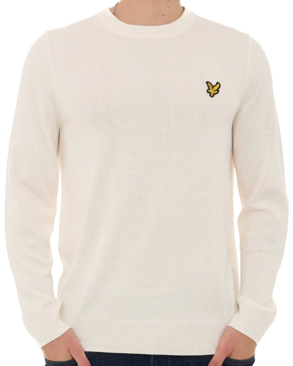 Lyle & Scott Knitted Crew Neck Jumper Cream
