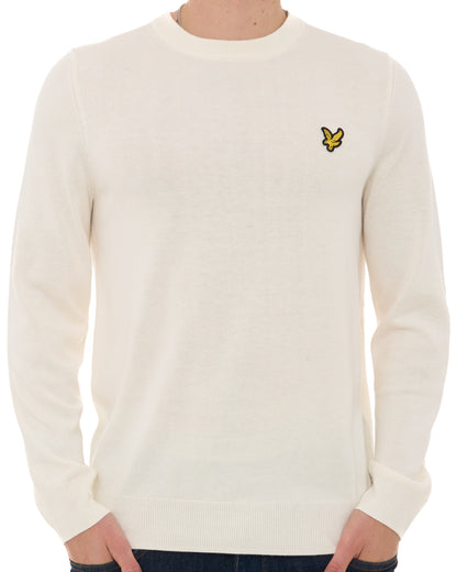 Lyle & Scott Knitted Crew Neck Jumper Cream