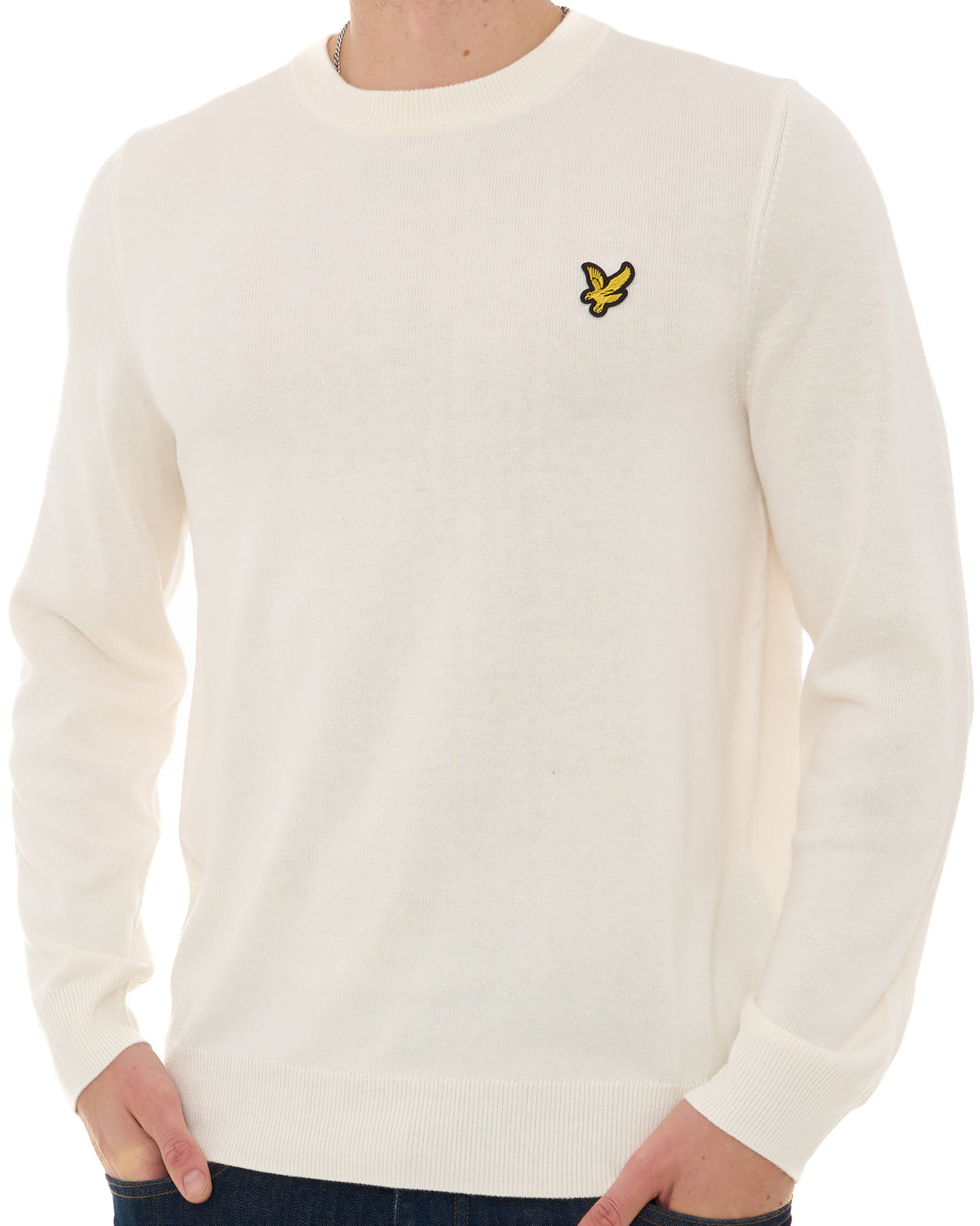 Lyle & Scott Knitted Crew Neck Jumper Cream