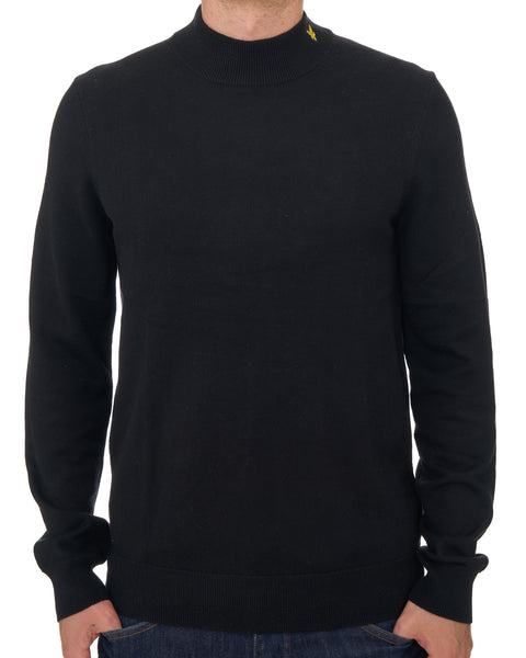Lyle & Scott Archive Knitted Turtle Neck Jumper Jet Black