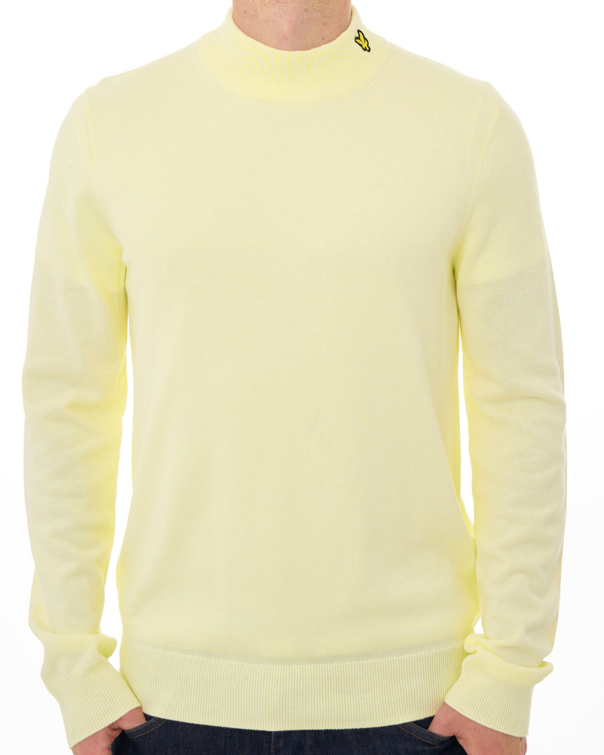 Lyle & Scott Knitted Turtle Neck Jumper Light Yellow