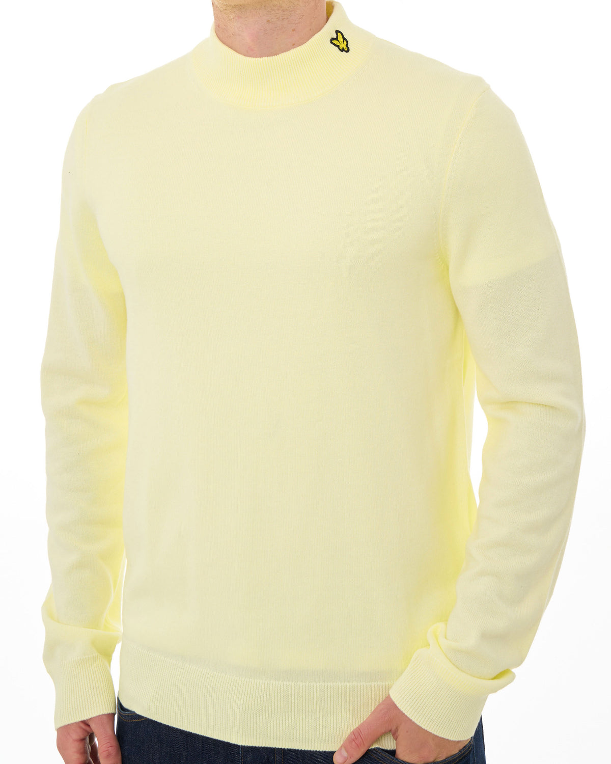 Lyle & Scott Knitted Turtle Neck Jumper Light Yellow