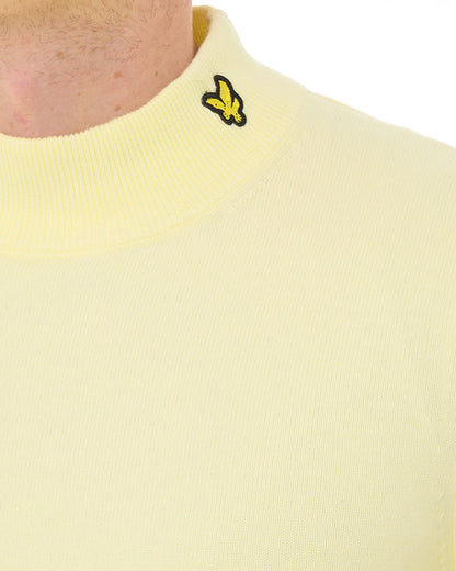 Lyle & Scott Knitted Turtle Neck Jumper Light Yellow