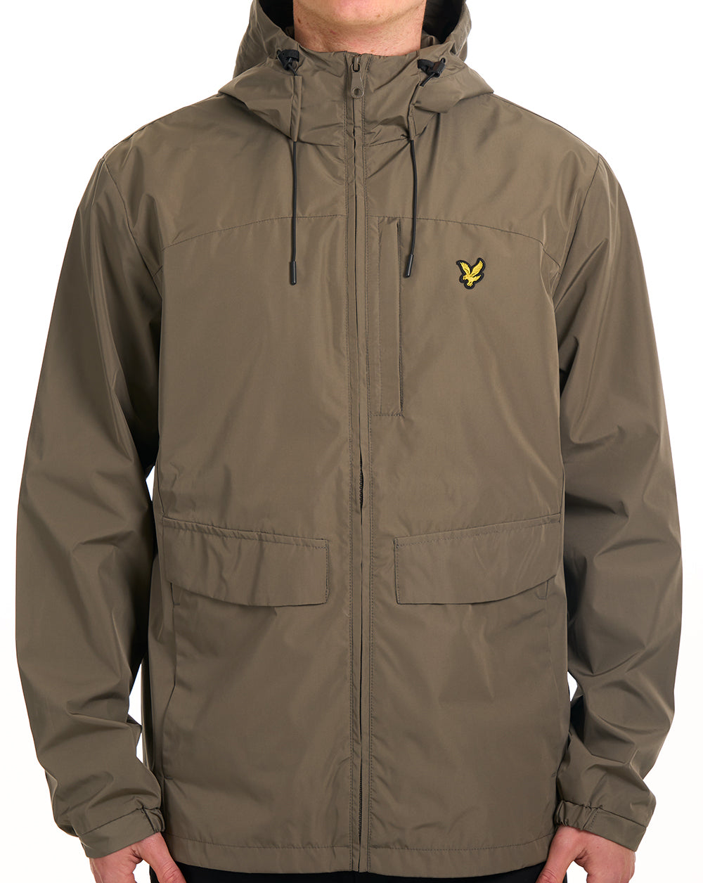 Lyle & Scott Lightweight Hooded Jacket Khaki Ash