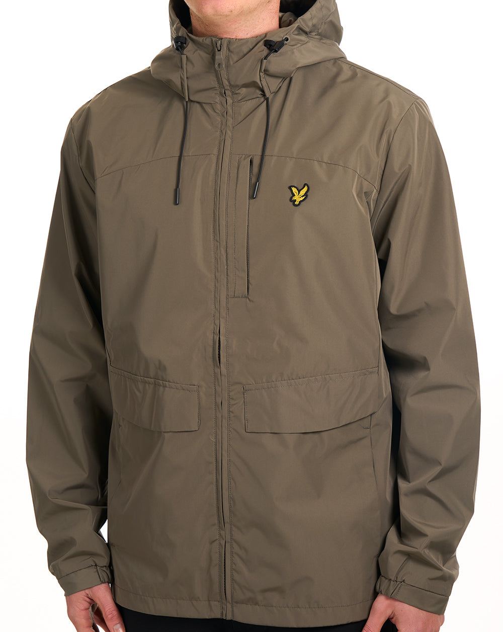 Lyle & Scott Lightweight Hooded Jacket Khaki Ash