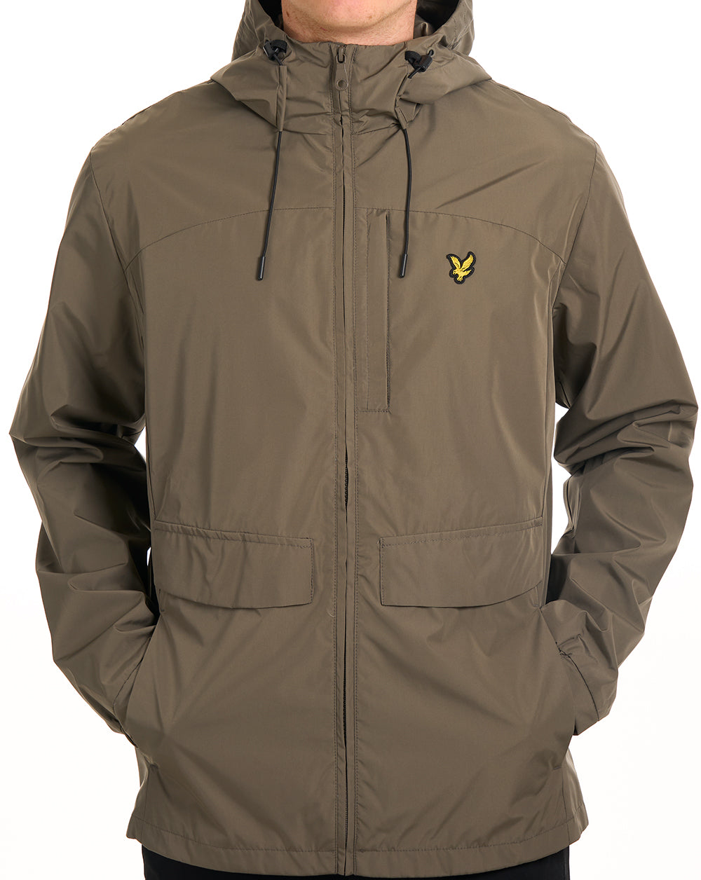 Lyle & Scott Lightweight Hooded Jacket Khaki Ash
